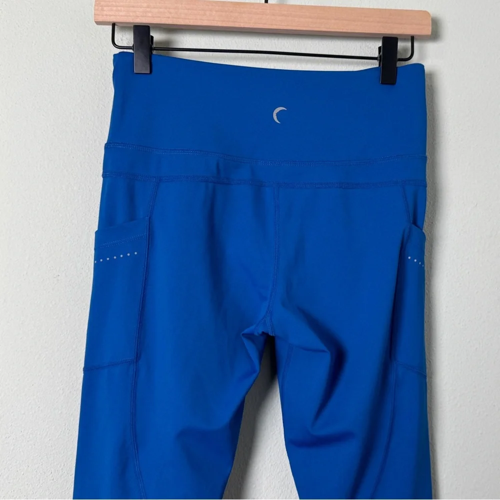 Zyia Active Reflective Pocket Light N Tight Hi Rise 7/8 Leggings‎ Size 6-8 Blue
